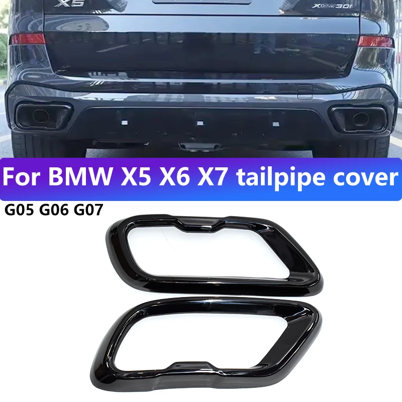 1 pair for 2019-2024 BMW X5 G05 X6 G06 X7 G07 exhaust pipe upgrade stainless steel black exhaust pipe cover muffler nozzle tip
1 pair for 2019-2024 BMW X5 G05 X6 G06 X7 G07 exhaust pipe upgrade stainless steel black exhaust pipe cover muffler nozzle tip