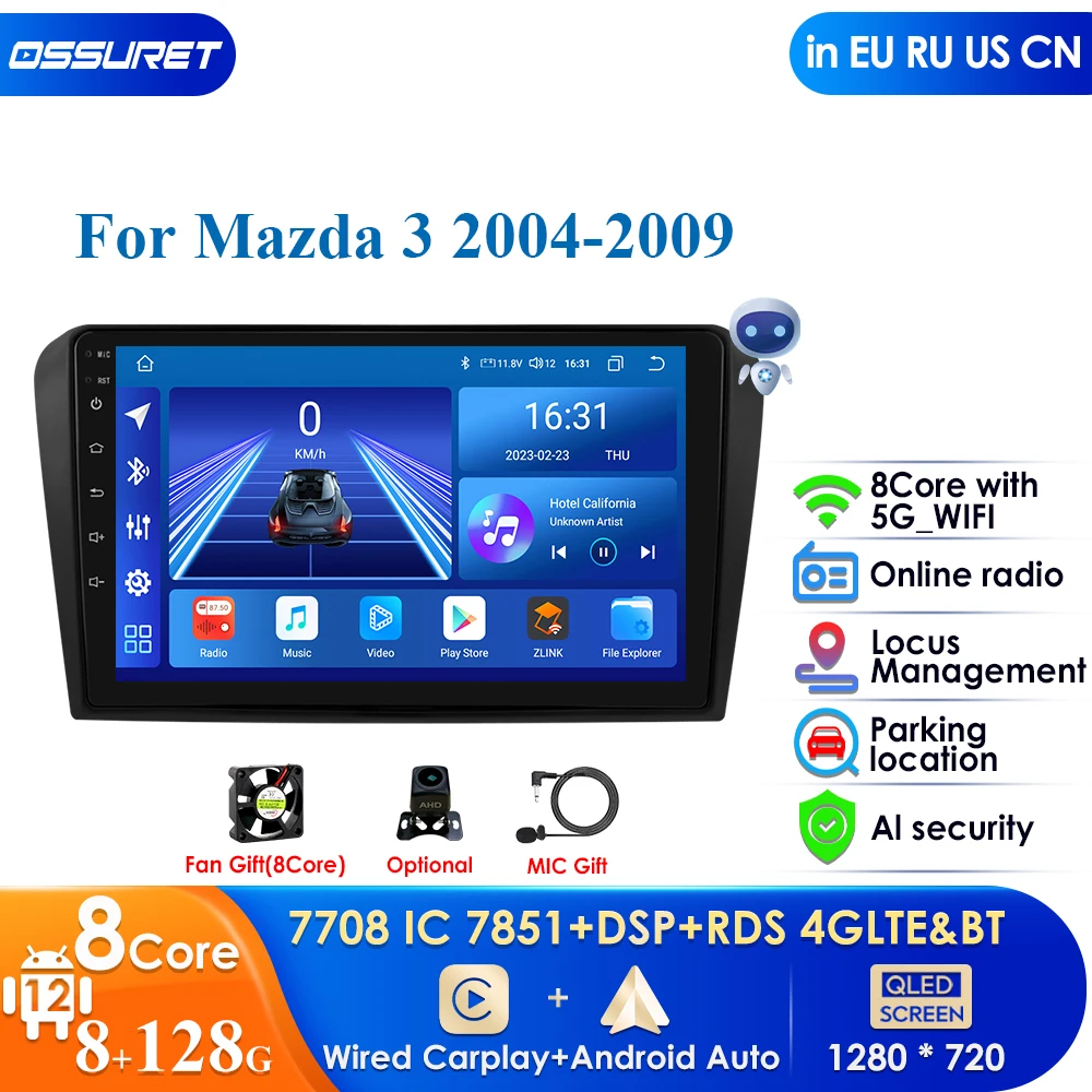 2Din Android Car Radio GPS for Mazda 3 2004-2009 Car Radio Multimedia Player Stereo Navigation 4G Carplay Speaker HeadUnit Video
2Din Android Car Radio GPS for Mazda 3 2004-2009 Car Radio Multimedia Player Stereo Navigation 4G Carplay Speaker HeadUnit Video