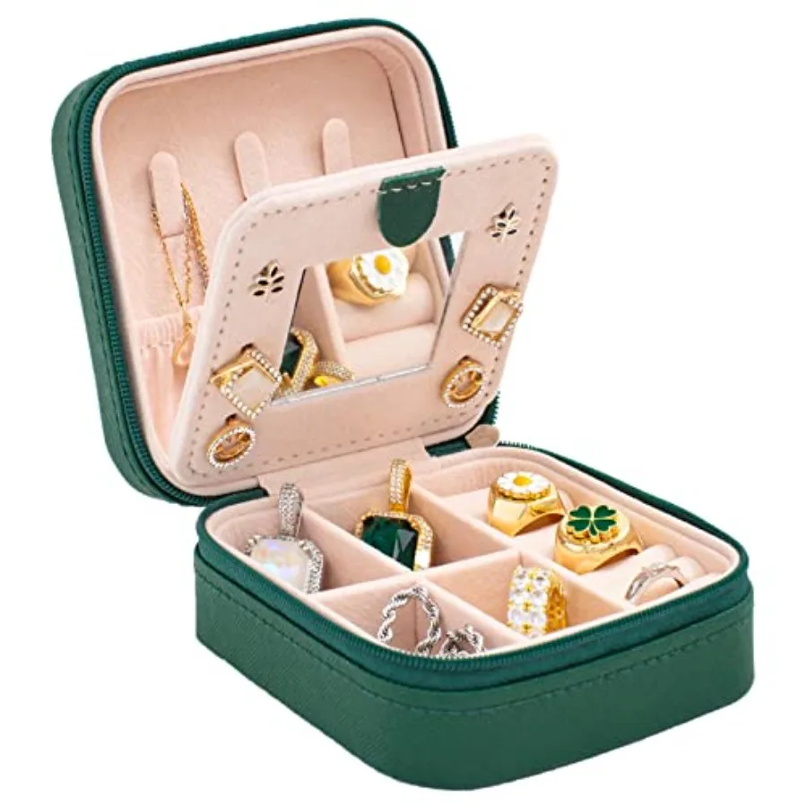 Travel jewelry case Travel jewelry box Travel Jewelry Organizer Small box Gift for Girls Women with Mirror Green
Travel jewelry case Travel jewelry box Travel Jewelry Organizer Small box Gift for Girls Women with Mirror Green
