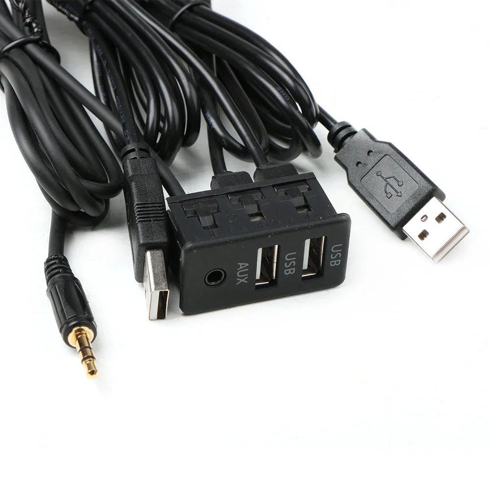 Universal 150CM Car Dual USB AUX Port Panel 3 Styles Flush Mount Dash Extension Cable Adapter Auto Boat Interior Charging Socket
Universal 150CM Car Dual USB AUX Port Panel 3 Styles Flush Mount Dash Extension Cable Adapter Auto Boat Interior Charging Socket