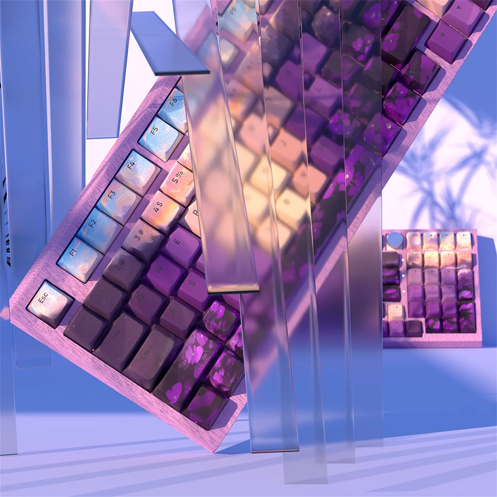 Purple valley keycap original engraving light transmission thermal sublimation customization magnetic axis pbt keycap customizat
Purple valley keycap original engraving light transmission thermal sublimation customization magnetic axis pbt keycap customizat