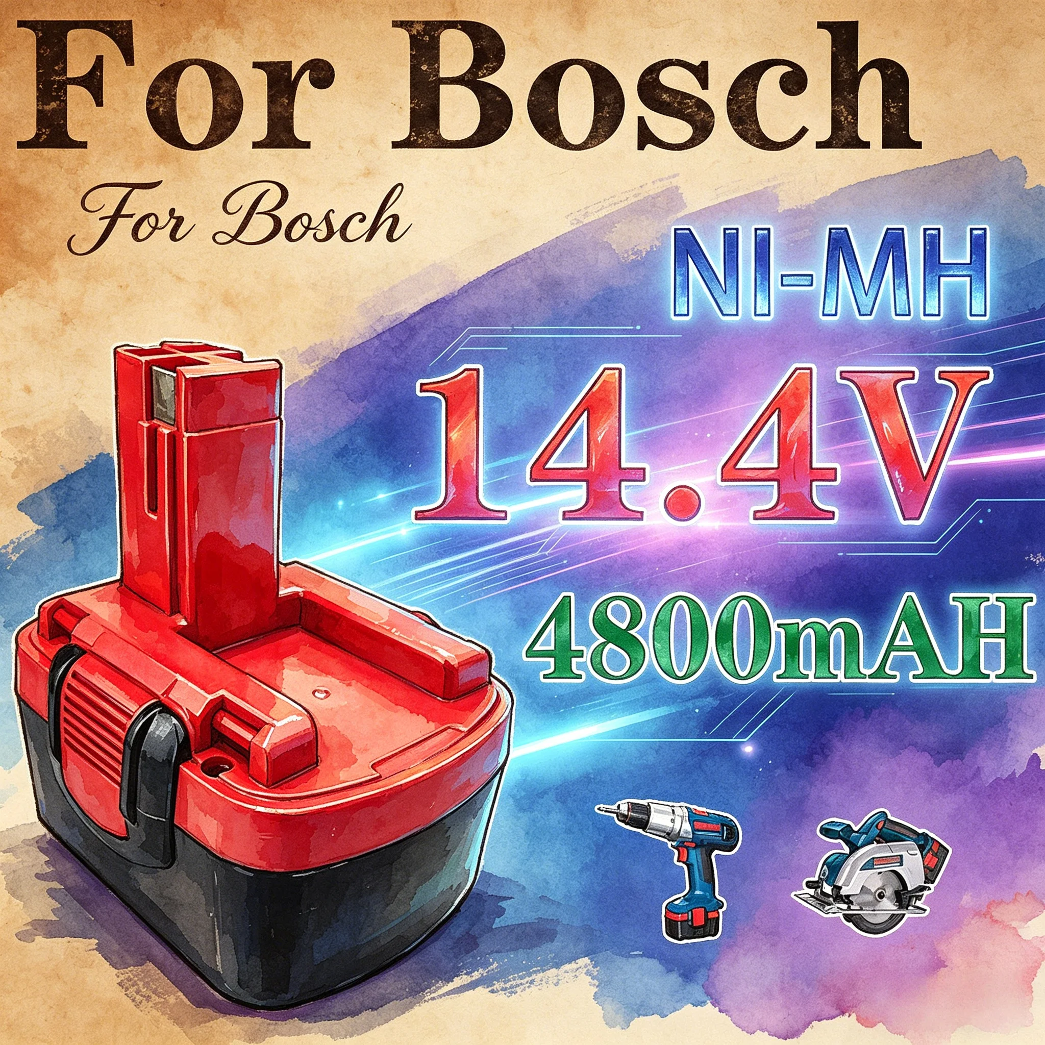 For Bosch BAT043 NI-MH 14.4V 9800mAh Replacement PSR 1200 For BAT043 BAT045 BAT046 BAT049 BAT120 BAT139 GSB Tool Battery+charger
For Bosch BAT043 NI-MH 14.4V 9800mAh Replacement PSR 1200 For BAT043 BAT045 BAT046 BAT049 BAT120 BAT139 GSB Tool Battery+charger
