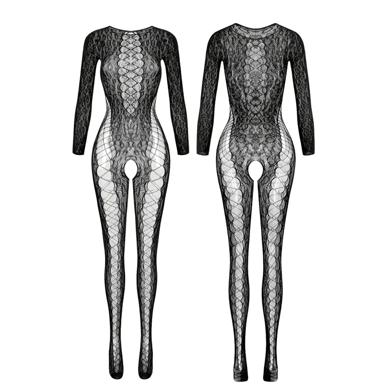 Women Long Sleeve Ripped Mesh Sexy Lingerie See-through Backless Bodysuit Hallow Nightgown
Women Long Sleeve Ripped Mesh Sexy Lingerie See-through Backless Bodysuit Hallow Nightgown