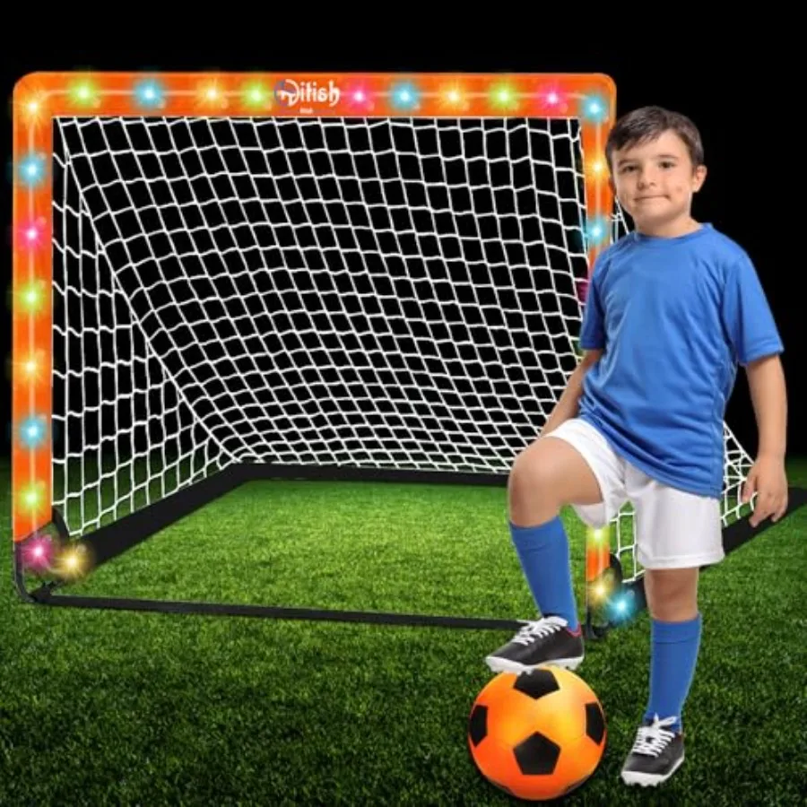 Backyard kids soccer goals set: portable pop-up light net, polyester fabric, blue and white, quick-setup for toddlers age 3-5 t
Backyard kids soccer goals set: portable pop-up light net, polyester fabric, blue and white, quick-setup for toddlers age 3-5 t