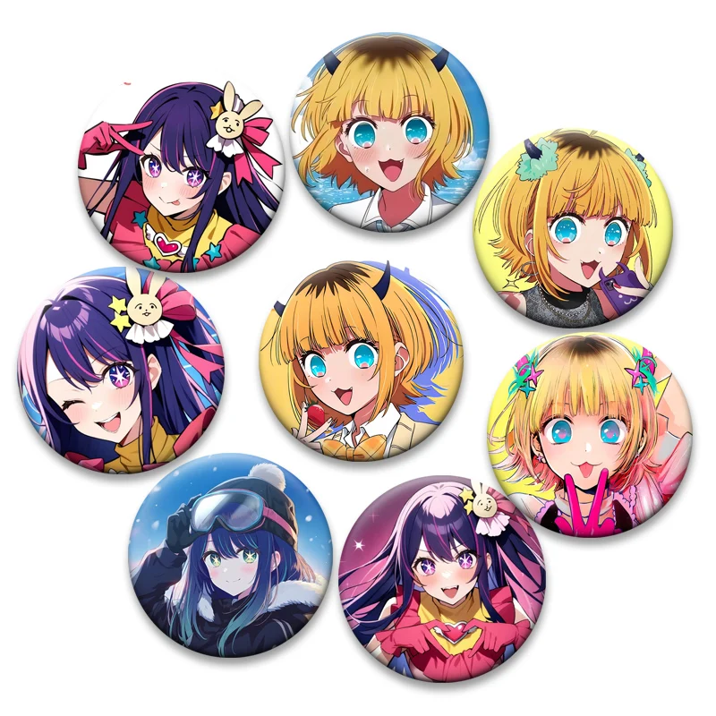 Anime Oshi No Ko Brooches Hoshino Ai Hoshino Rubii Hoshino Aquamarin Arima Kana Cartoon Badge Snap in Design Enamel Pins
Anime Oshi No Ko Brooches Hoshino Ai Hoshino Rubii Hoshino Aquamarin Arima Kana Cartoon Badge Snap in Design Enamel Pins