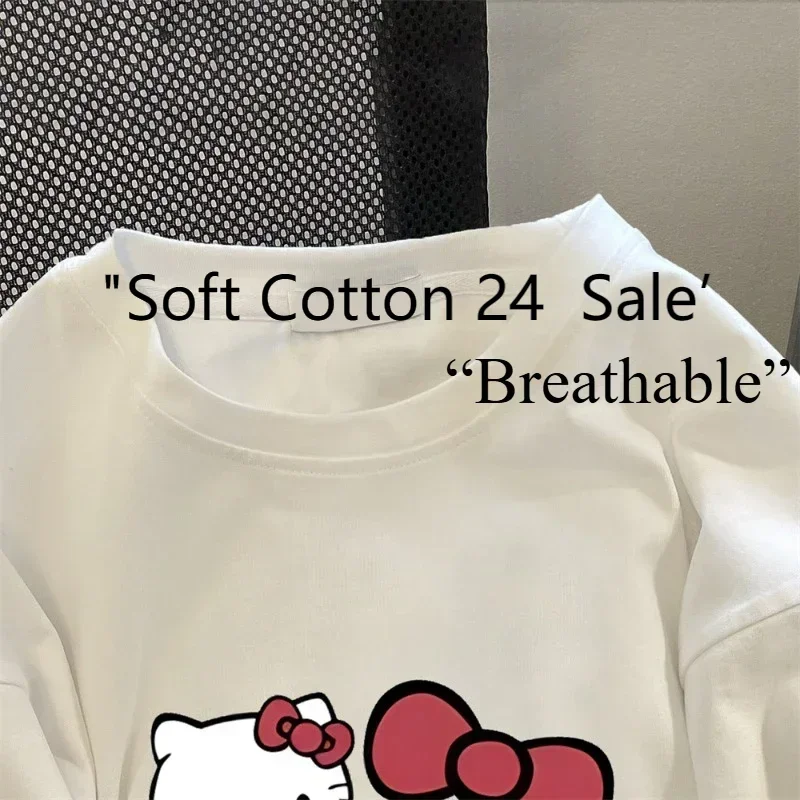 Hello Kitty Oversized T-Shirt Women 250GSM Double Yarn 220GSM Compact Cotton Summer Loose Fit Short Sleeve Tee Kawaii Plus Size
Hello Kitty Oversized T-Shirt Women 250GSM Double Yarn 220GSM Compact Cotton Summer Loose Fit Short Sleeve Tee Kawaii Plus Size