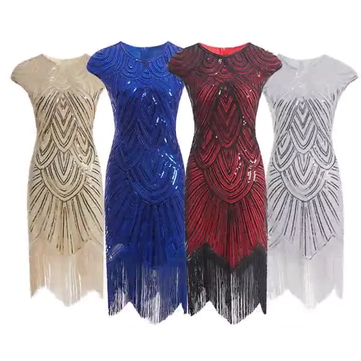 Vintage 1920s Flapper Great Gatsby Dress O-Neck Cap Sleeve Sequin Fringe Party Midi Dress Vestidos Verano 2019 Summer Dress
Vintage 1920s Flapper Great Gatsby Dress O-Neck Cap Sleeve Sequin Fringe Party Midi Dress Vestidos Verano 2019 Summer Dress