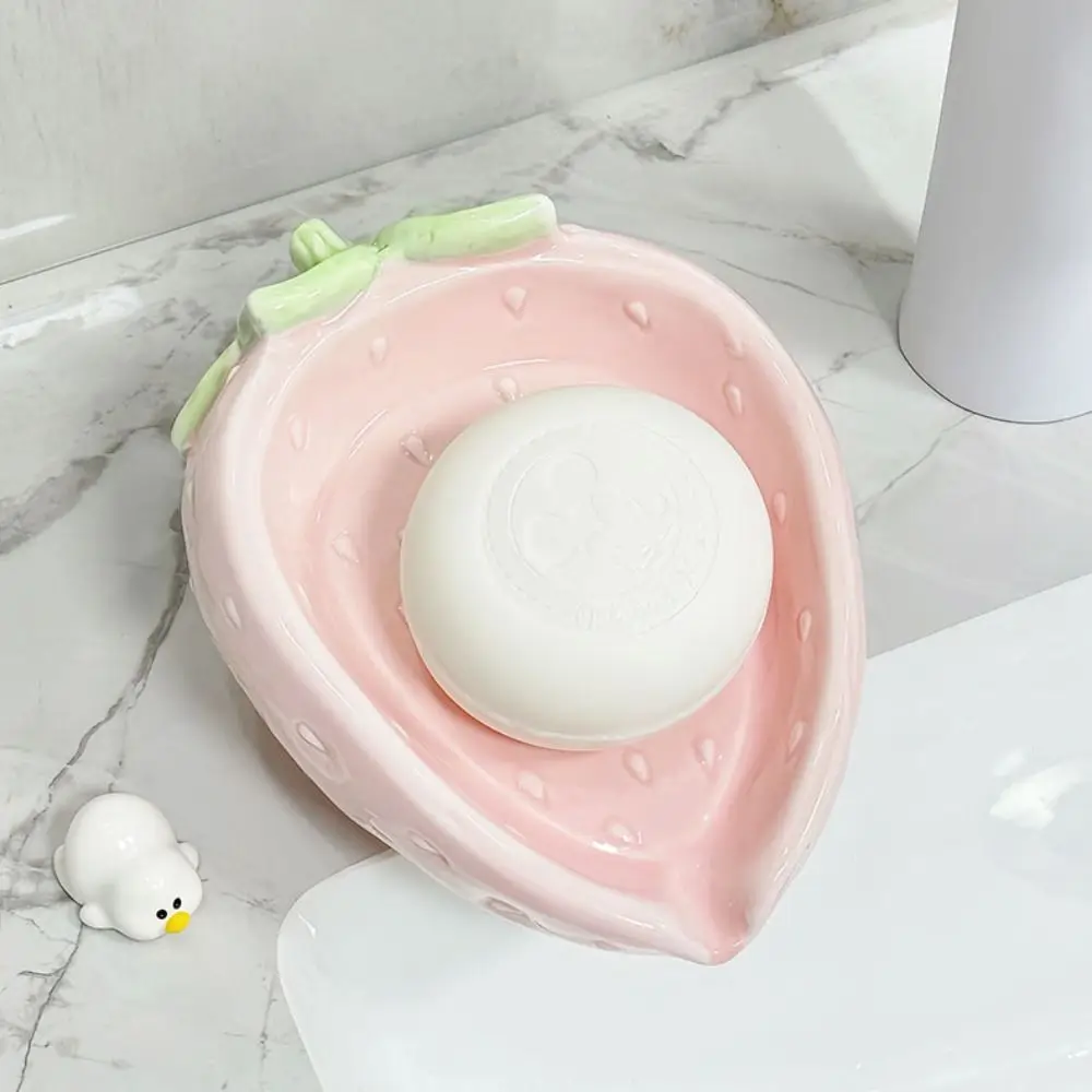 Convenient Self Draining Strawberry Soap Dish Cartoon Creative Soap Storage Rack Ceramic Easy To Rinse Soap Holder Toilet
Convenient Self Draining Strawberry Soap Dish Cartoon Creative Soap Storage Rack Ceramic Easy To Rinse Soap Holder Toilet