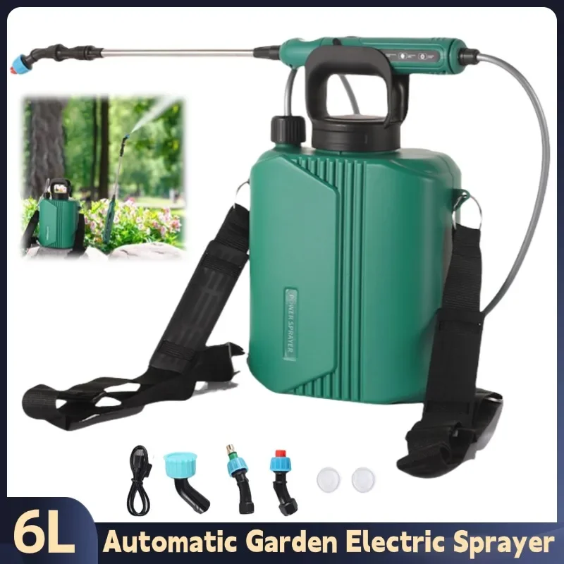 6L Electric Pesticide Sprayer 2000mAh Automatic Garden Lawn Plant Mister Spray Garden Irrigation Sprinklers with 3 Mist Nozzles
6L Electric Pesticide Sprayer 2000mAh Automatic Garden Lawn Plant Mister Spray Garden Irrigation Sprinklers with 3 Mist Nozzles
