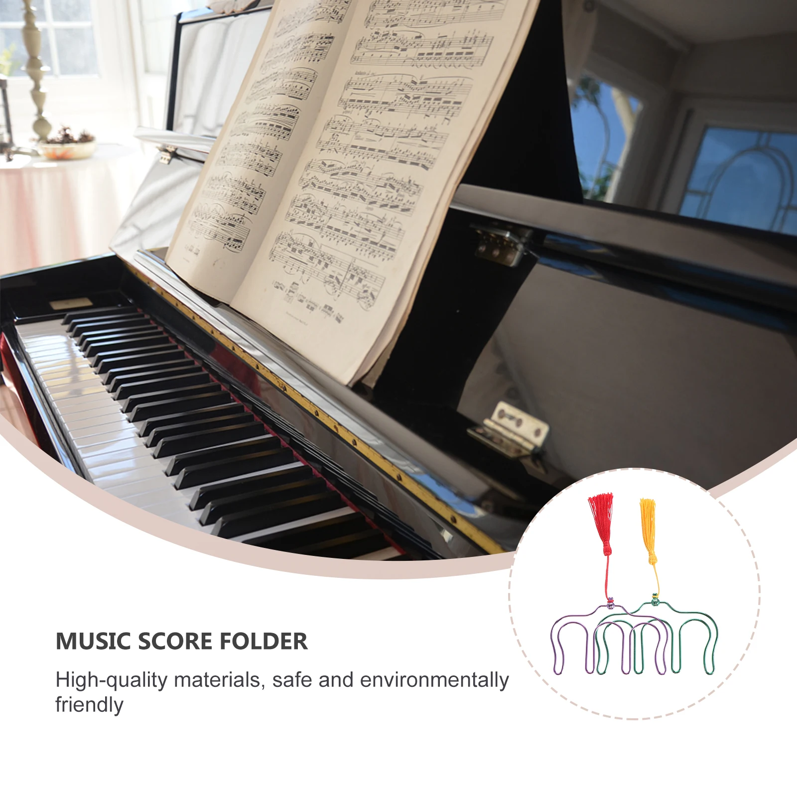2 Pcs Piano Score Clip Music Book Fancy Musical Strong Clips Books Stainless Steel
2 Pcs Piano Score Clip Music Book Fancy Musical Strong Clips Books Stainless Steel