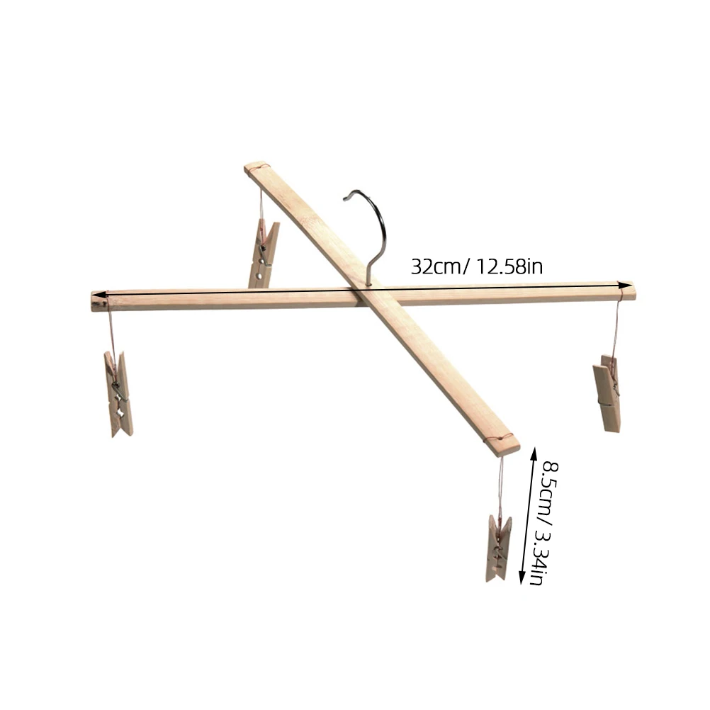 2pcs Bamboo Pants Hanger 4 Clips Sock Dryer Clothes Hanger Laundry Rack for Underwear Towel Balcony Air Drying
2pcs Bamboo Pants Hanger 4 Clips Sock Dryer Clothes Hanger Laundry Rack for Underwear Towel Balcony Air Drying