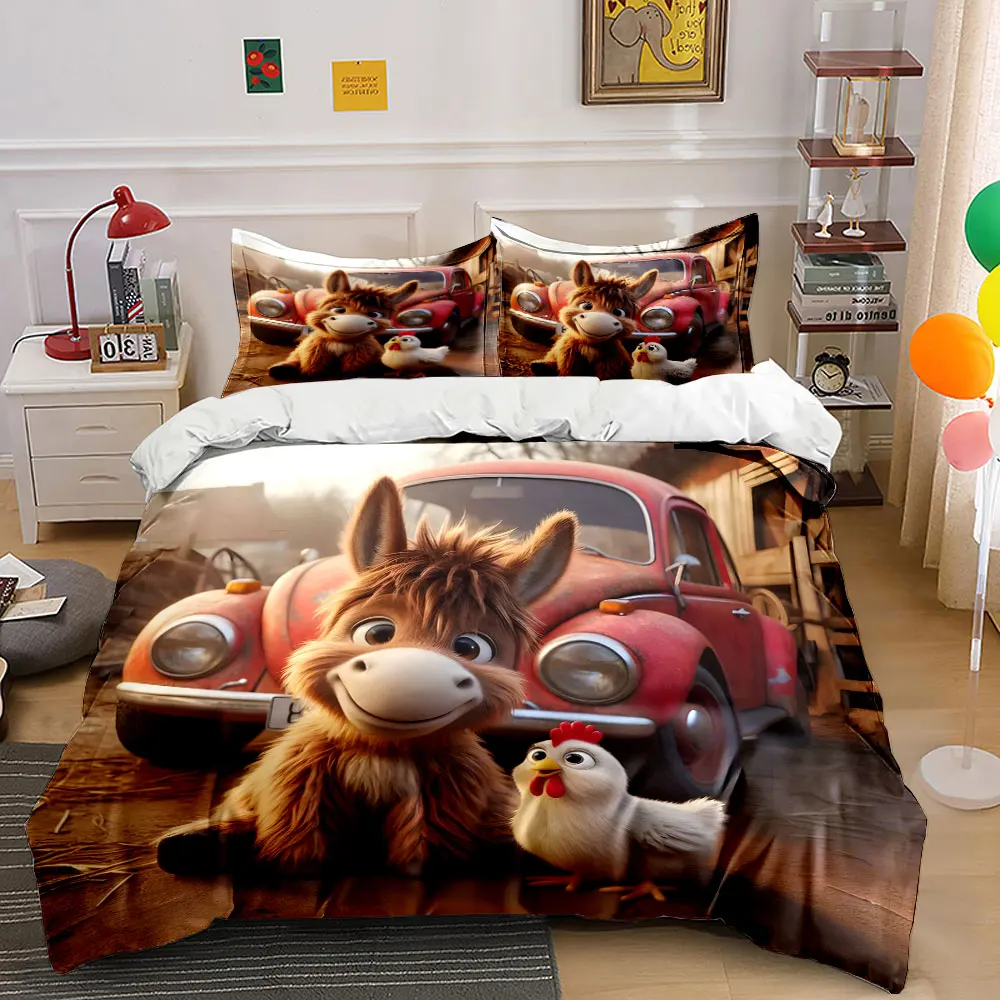 Farmyard Friends with Vintage Car Exquisite three-piece bedding set gift for kids and adults
Farmyard Friends with Vintage Car Exquisite three-piece bedding set gift for kids and adults
