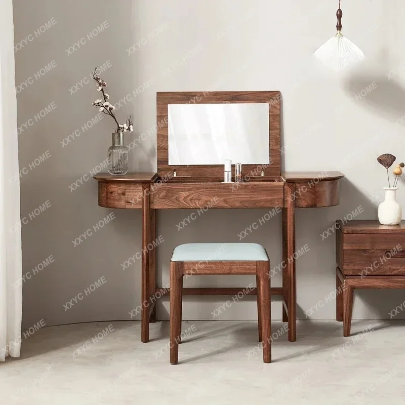 L black walnut dresser minimalist solid wood makeup table log dresser flip table
L black walnut dresser minimalist solid wood makeup table log dresser flip table