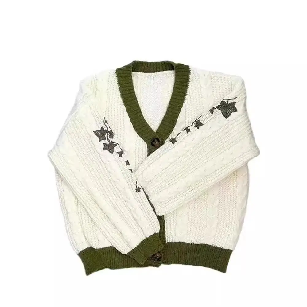 Women's Le Embroidery Lantern Sweater Thiened Long Sve Cardigan Woolen Polyester Spring Season Faion Ladies Knitwear
Women's Le Embroidery Lantern Sweater Thiened Long Sve Cardigan Woolen Polyester Spring Season Faion Ladies Knitwear
