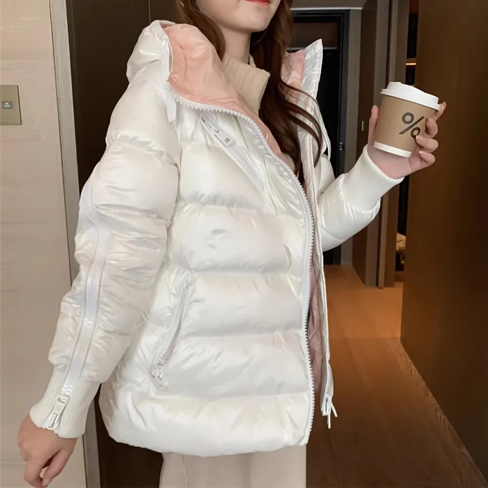 EXJR Street Style Short Puffer Jacket Women's Thickened Hooded Coat with Diagonal Zipper Warm Northeast Outerwear Coat
EXJR Street Style Short Puffer Jacket Women's Thickened Hooded Coat with Diagonal Zipper Warm Northeast Outerwear Coat