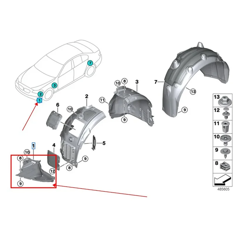 1 Pcs Fender Liner Extension Bumper Cover Front Triangle Plate For BMW G38 525I 530I 540I Xdrive G30
1 Pcs Fender Liner Extension Bumper Cover Front Triangle Plate For BMW G38 525I 530I 540I Xdrive G30