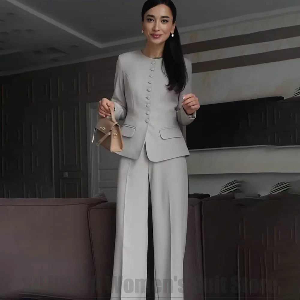 Women's 2 Piece Suit Fashion Round Neck Single Breasted Formal Office Outfit for Work Party Business Elegant Daily Wear
Women's 2 Piece Suit Fashion Round Neck Single Breasted Formal Office Outfit for Work Party Business Elegant Daily Wear