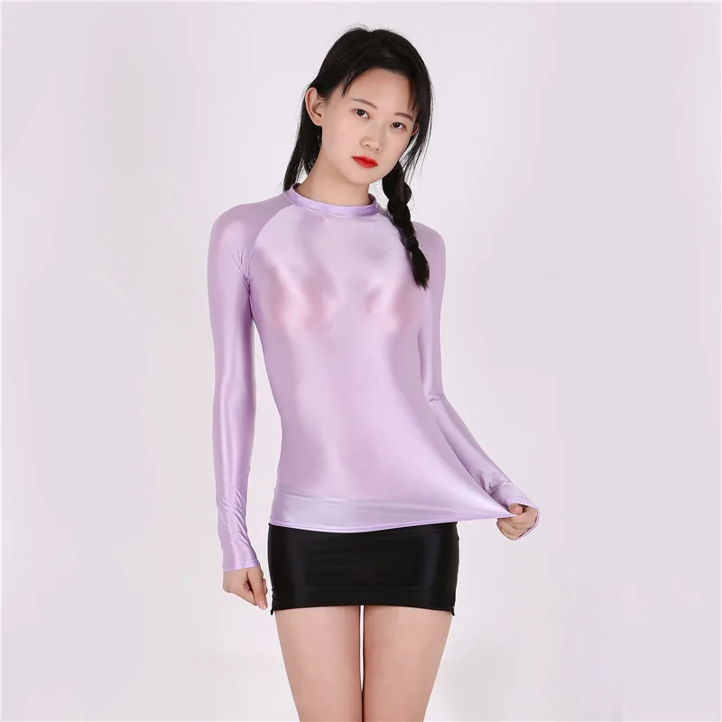 Fashion Women's Gym T-Shirt Sexy Thin Glossy Long Sleeves Tops thin Breathable comfortable for sports Tight Shirt High Elastic
Fashion Women's Gym T-Shirt Sexy Thin Glossy Long Sleeves Tops thin Breathable comfortable for sports Tight Shirt High Elastic