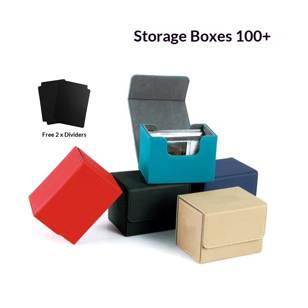 Card Deck Box Card Storage Box Fits 100 Single Sleeved Cards Pu Leather Strong Magnet Card Deck Case For Pkm Cards Collectio
Card Deck Box Card Storage Box Fits 100 Single Sleeved Cards Pu Leather Strong Magnet Card Deck Case For Pkm Cards Collectio