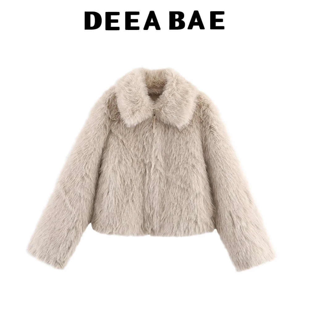 DEEABAE 2025 осень/зима новое женское свободное модное простое удобное пальто с волосатым воротником
DEEABAE 2025 осень/зима новое женское свободное модное простое удобное пальто с волосатым воротником