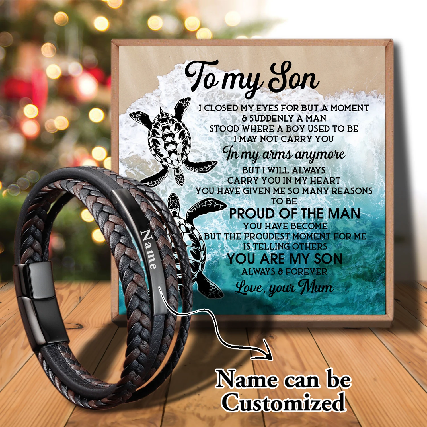 Sap3039 Mum To My Son New Classic Style Men Leather Bracelet Stainless Steel Hand-woven Multi-layer Bracelet
Sap3039 Mum To My Son New Classic Style Men Leather Bracelet Stainless Steel Hand-woven Multi-layer Bracelet