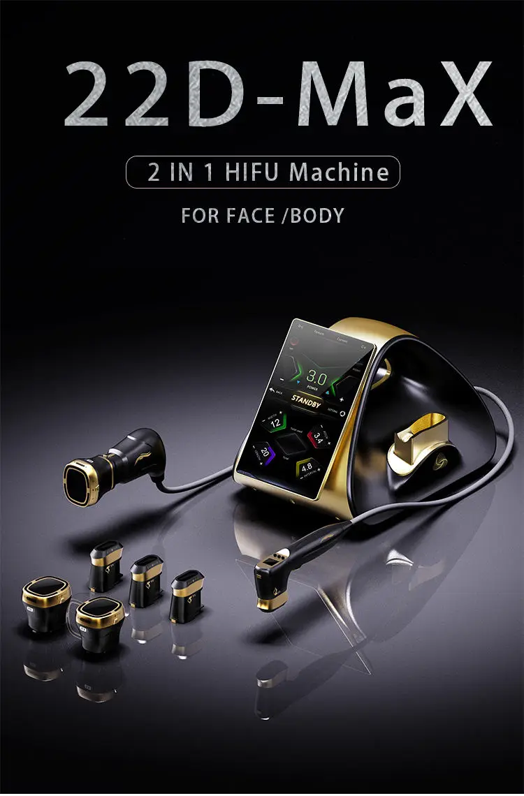 Professional 22D HIFi Machine (Plastic) for Face Lifting & Body Contouring 5 Cartridges
Professional 22D HIFi Machine (Plastic) for Face Lifting & Body Contouring 5 Cartridges