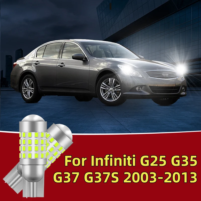 2 шт. автомобильные светодиодные лампы для Infiniti G25 G35 G37 G37S Sedan Coupe Cabrio 2003-2013 габаритные огни T10 W5W сигнальная лампа положения
2 шт. автомобильные светодиодные лампы для Infiniti G25 G35 G37 G37S Sedan Coupe Cabrio 2003-2013 габаритные огни T10 W5W сигнальная лампа положения