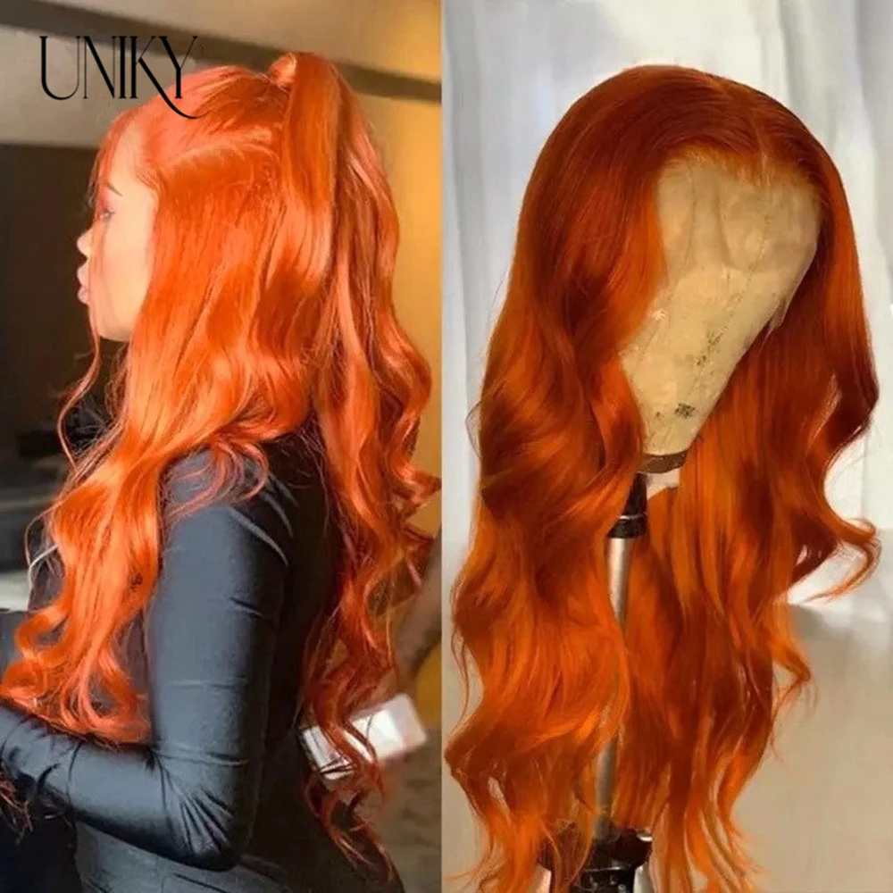 Orange Ginger Lace Frontal Wig Human Hair 13x4 Body Wave Lace Front Wigs Pre Plucked Colored 32 34 Human Hair Wigs For Women
Orange Ginger Lace Frontal Wig Human Hair 13x4 Body Wave Lace Front Wigs Pre Plucked Colored 32 34 Human Hair Wigs For Women