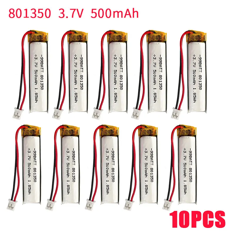 10pcs 500mAh 3.7V 801350 081350 Rechargeable Lipo Battery Li-Polymer Lithium for Bluetooth Headset Recorder Pen Audio Equipment
10pcs 500mAh 3.7V 801350 081350 Rechargeable Lipo Battery Li-Polymer Lithium for Bluetooth Headset Recorder Pen Audio Equipment
