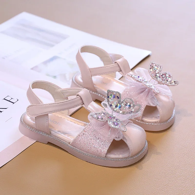 Summer Kids Sandals for Girls Rhinestone Butterfly Princess Causal Flat Sandals Fashion Sequins Cut-outs Children Beach Sandals
Summer Kids Sandals for Girls Rhinestone Butterfly Princess Causal Flat Sandals Fashion Sequins Cut-outs Children Beach Sandals