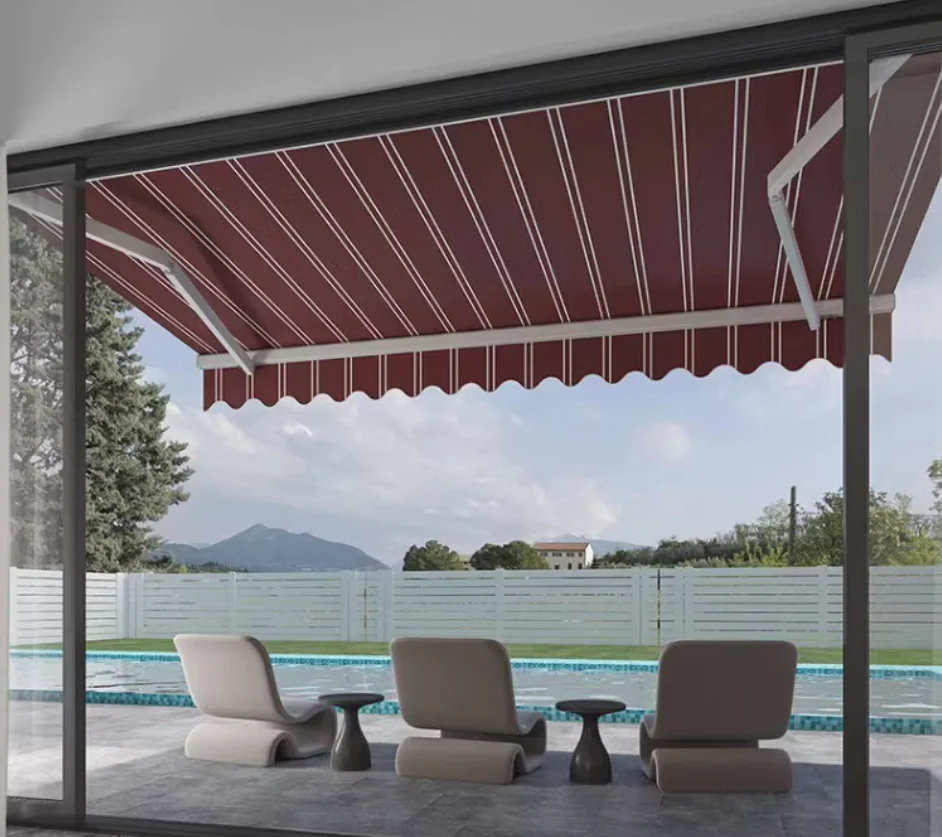 Modern Motorized Manual Retractable Patio Balcony Awning Waterproof Windproof Wall-Mounted Aluminum PVC Outdoor Awning Coated
Modern Motorized Manual Retractable Patio Balcony Awning Waterproof Windproof Wall-Mounted Aluminum PVC Outdoor Awning Coated
