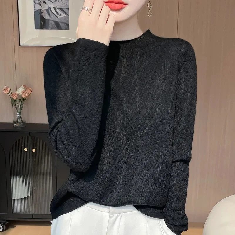 Women's Knitting Pullover Sweater 2026 Autumn Winter Jacquard Leisure Female Bottoming Top Elegant Comfortable Ladies Jumper
Women's Knitting Pullover Sweater 2026 Autumn Winter Jacquard Leisure Female Bottoming Top Elegant Comfortable Ladies Jumper