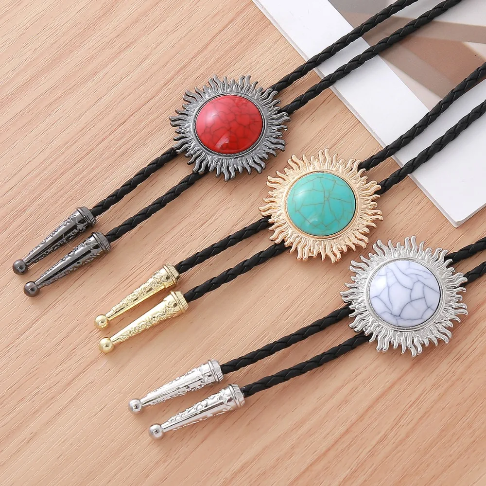 New Fashion Mens Sunflower Pattern Bolo Tie for Men Necklace Rope Necktie Accessories Vintage Wedding Party Jewelry Gifts
New Fashion Mens Sunflower Pattern Bolo Tie for Men Necklace Rope Necktie Accessories Vintage Wedding Party Jewelry Gifts
