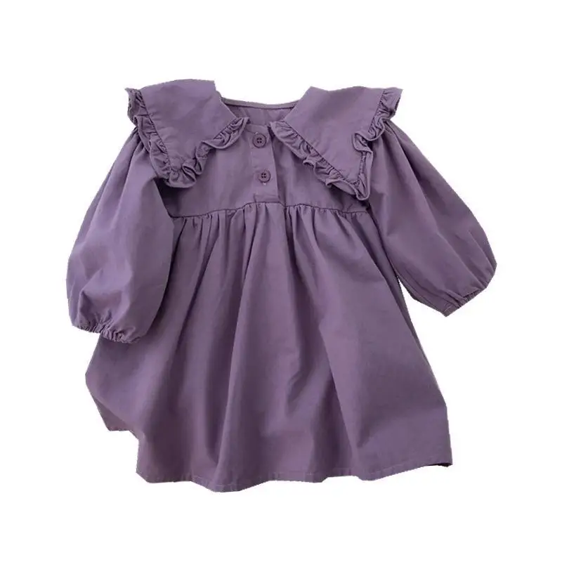 2022 Korean Spring Autumn Baby Girl Dress Fashion Cotton Long Sleeved Purple Color Kids Clothes Little Girl Princess Dress
2022 Korean Spring Autumn Baby Girl Dress Fashion Cotton Long Sleeved Purple Color Kids Clothes Little Girl Princess Dress