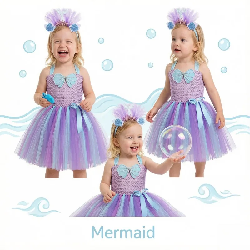 Mermaid Layered Tulle Tutu Dress Flowy Princess Gown Holiday Birthday Carnival Stage Performance Cosplay Party Costume Outfit
Mermaid Layered Tulle Tutu Dress Flowy Princess Gown Holiday Birthday Carnival Stage Performance Cosplay Party Costume Outfit