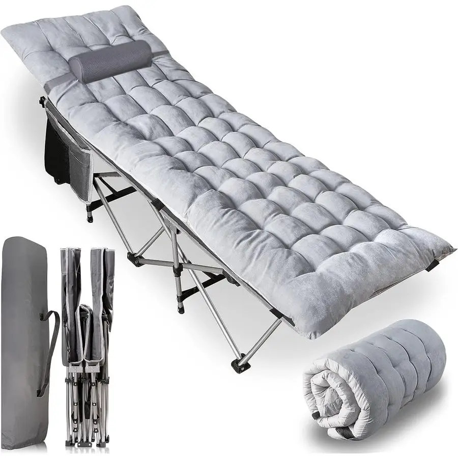 Outdoor Camping Travel Cot and Cot Pad Foldable Classic Grey Quality Lightweight Portable Heavy Duty Adult amp Kids Travel with
Outdoor Camping Travel Cot and Cot Pad Foldable Classic Grey Quality Lightweight Portable Heavy Duty Adult amp Kids Travel with