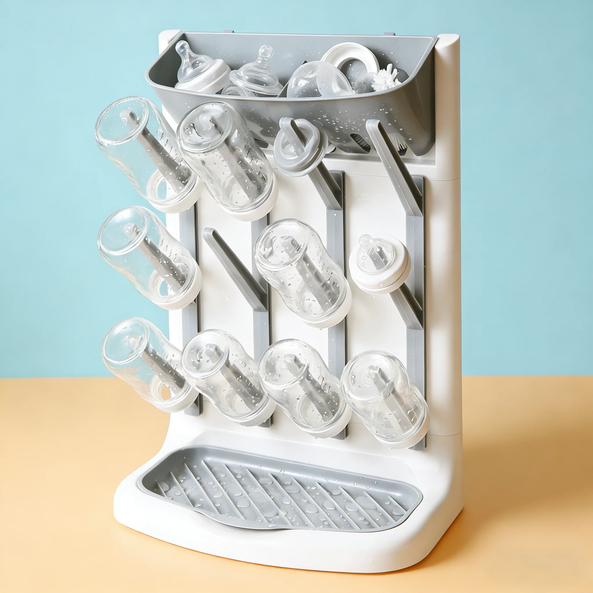 Многоуровневая подставка для сушки детских бутылочек, стойка для сушки молочных бутылочек, полка для хранения сосок и фильтров, держатель для чашек для кормления
Многоуровневая подставка для сушки детских бутылочек, стойка для сушки молочных бутылочек, полка для хранения сосок и фильтров, держатель для чашек для кормления