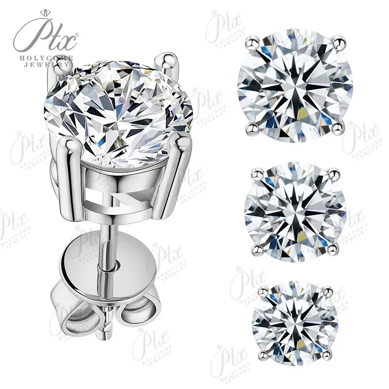 Real D Color 0.5-3 Carat D White Moissanite Stud Earrings For Women 925 Sterling Silver Sparkling Earring Fine Jewelry New Gift
Real D Color 0.5-3 Carat D White Moissanite Stud Earrings For Women 925 Sterling Silver Sparkling Earring Fine Jewelry New Gift
