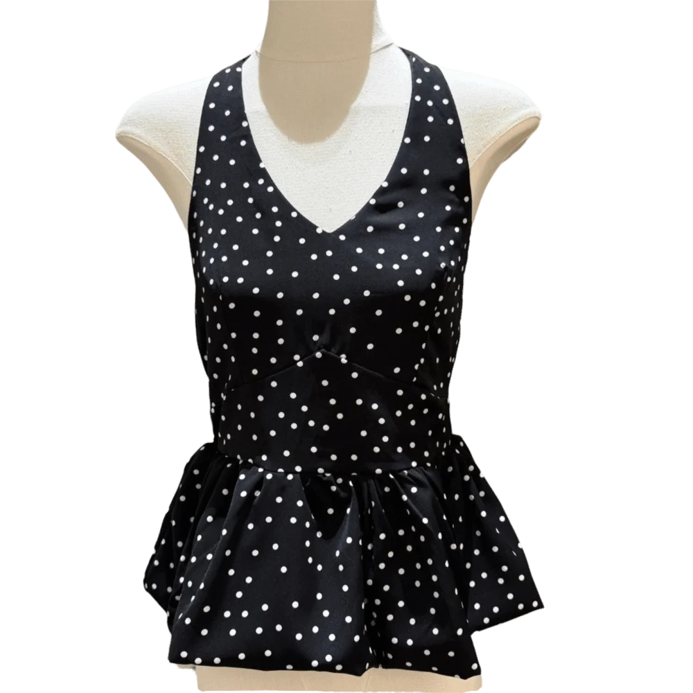 Fashion Neck Hanging Slim Fit Tank Top Dot Pattern Open Back Sleeveless Strap Top Casual Bandage Top Women
Fashion Neck Hanging Slim Fit Tank Top Dot Pattern Open Back Sleeveless Strap Top Casual Bandage Top Women