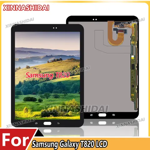 100% probado para samsung galaxy T820 TAB S3 SM-T825 T827V pantalla LCD reemplazo del ensamblaje de la pantalla táctil