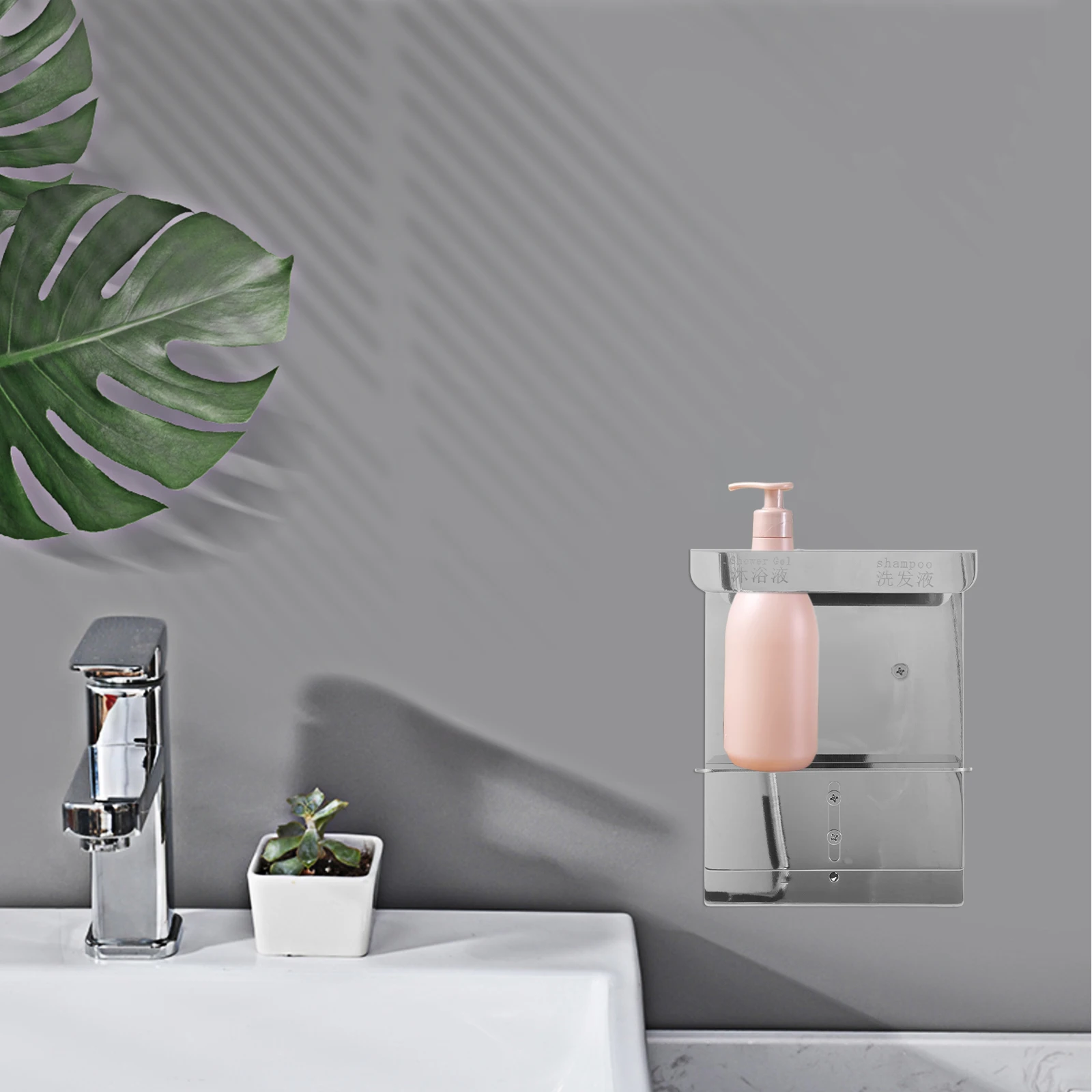Soap Dispenser Holder Stainless Steel Wall Mount Shower Shampoo Bottle Organizer Hand Rack
Soap Dispenser Holder Stainless Steel Wall Mount Shower Shampoo Bottle Organizer Hand Rack