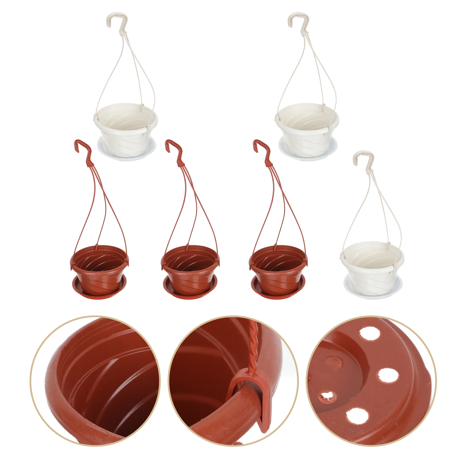 6 Sets Hanging Flower Pot Balcony Chlorophytum Planting Pots Indoor Plants Hooks Suspended Garden Planters Containers ABS Modern
6 Sets Hanging Flower Pot Balcony Chlorophytum Planting Pots Indoor Plants Hooks Suspended Garden Planters Containers ABS Modern