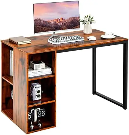 Computer Desk with Shelves, Home Office Desk with 5 Side Shelves & Metal Frame, Space Saving Laptop PC Desk, Writing Study
Computer Desk with Shelves, Home Office Desk with 5 Side Shelves & Metal Frame, Space Saving Laptop PC Desk, Writing Study