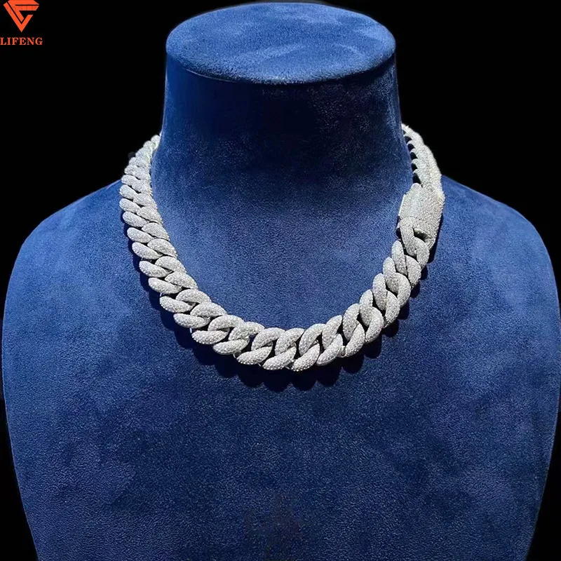 Стерлинговое серебро 925 пробы VVS Муассанит с бриллиантами Iced Out Кубинская цепочка с толстыми пузырьками, белое золото, тонкое ожерелье в стиле хип-хоп
Стерлинговое серебро 925 пробы VVS Муассанит с бриллиантами Iced Out Кубинская цепочка с толстыми пузырьками, белое золото, тонкое ожерелье в стиле хип-хоп
