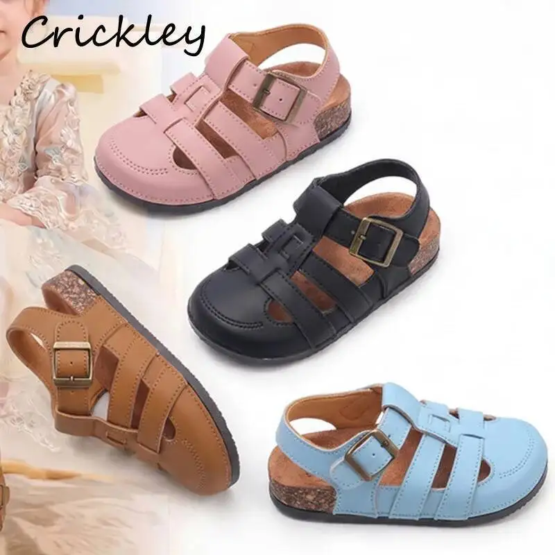 Solid Children Gladiator Sandals Boys PU Leather Closed Toe Girls Boys Cork Sandals Summer Casual Hook Loop Kids Beach Shoes
Solid Children Gladiator Sandals Boys PU Leather Closed Toe Girls Boys Cork Sandals Summer Casual Hook Loop Kids Beach Shoes