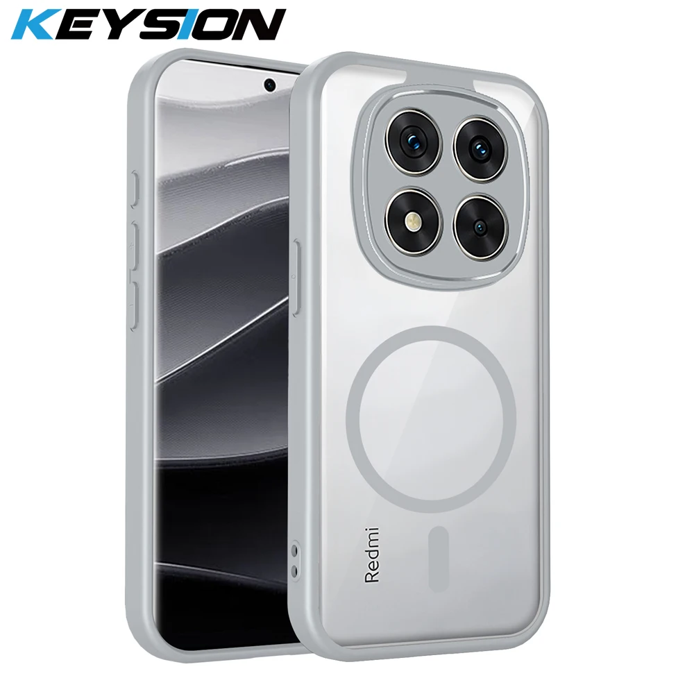 KEYSION Transparent Magnetic Phone Case for Redmi Note 14 Pro+ 5G 14 4G Silicone+PC HD Clear Shockproof Cover for Xiaomi POCO X7
KEYSION Transparent Magnetic Phone Case for Redmi Note 14 Pro+ 5G 14 4G Silicone+PC HD Clear Shockproof Cover for Xiaomi POCO X7