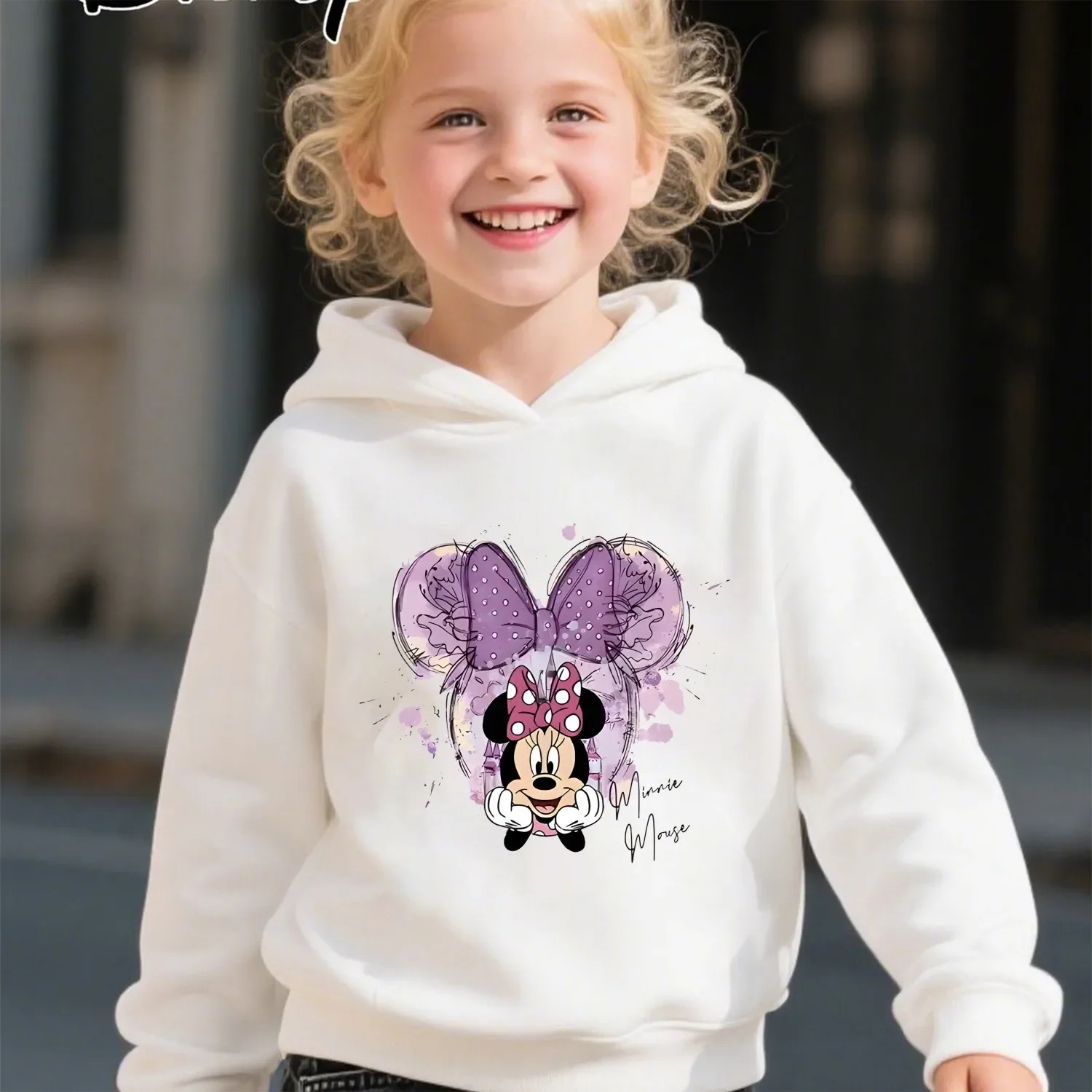 Disney Minnie Mouse Autumn and Winter Children's Hoodie Cartoon Purple Bow Printed Sweatshirt Girls Casual Pullover
Disney Minnie Mouse Autumn and Winter Children's Hoodie Cartoon Purple Bow Printed Sweatshirt Girls Casual Pullover
