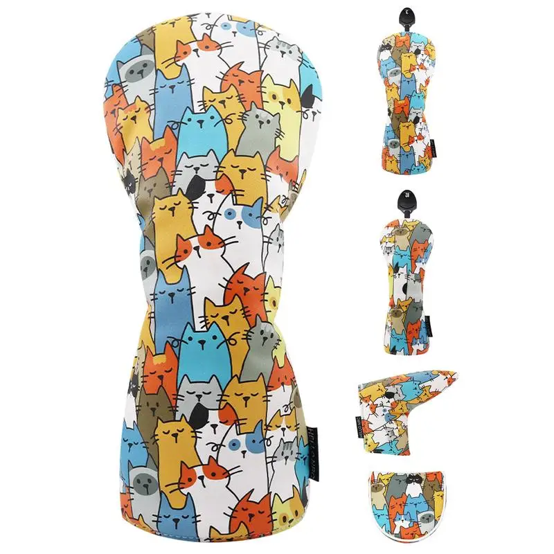 Golf Club Covers Cute Cartoon Print Cat Club Head Covers Protective Covers Professional PU Fabric Waterproof Golf Accessories
Golf Club Covers Cute Cartoon Print Cat Club Head Covers Protective Covers Professional PU Fabric Waterproof Golf Accessories