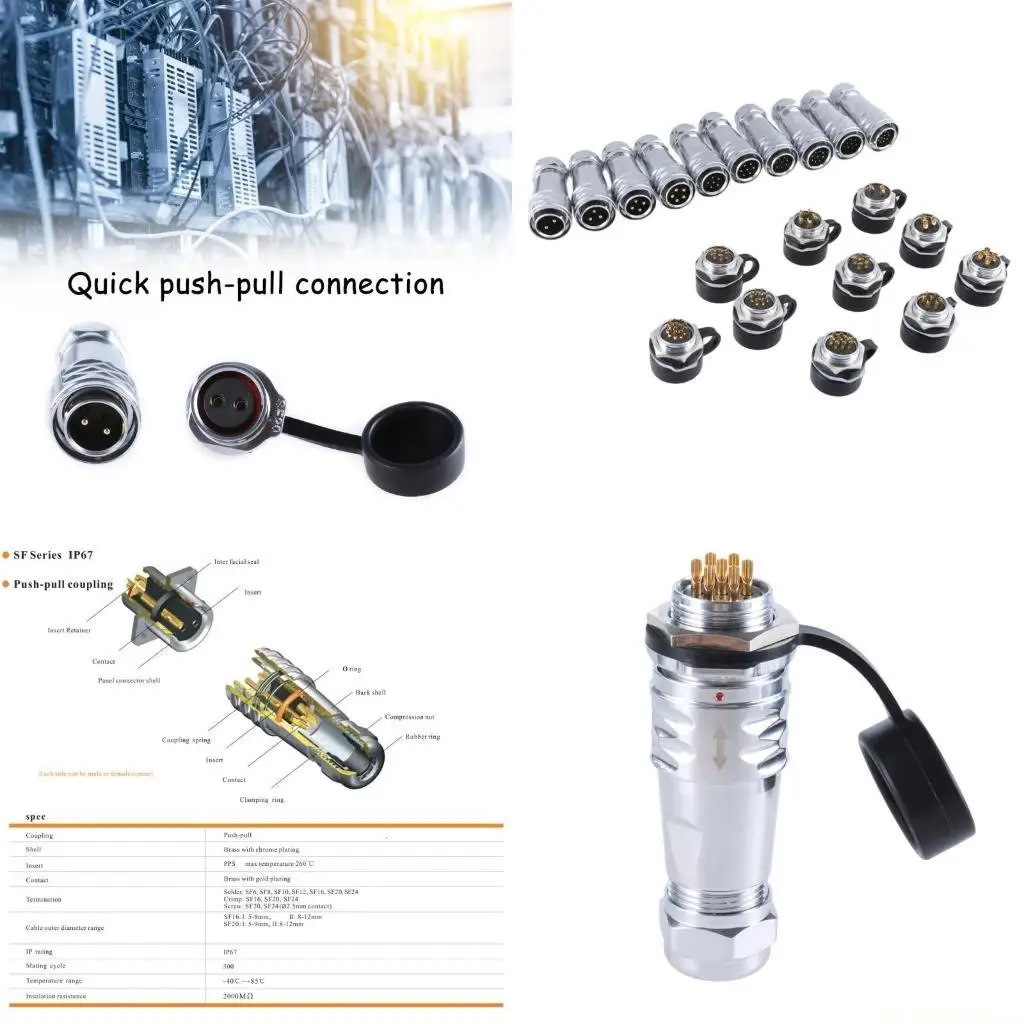 E56B SF2010 Connector Plug and Socket Set, Waterproof Aviation Plugs SF2010 SF2012
E56B SF2010 Connector Plug and Socket Set, Waterproof Aviation Plugs SF2010 SF2012