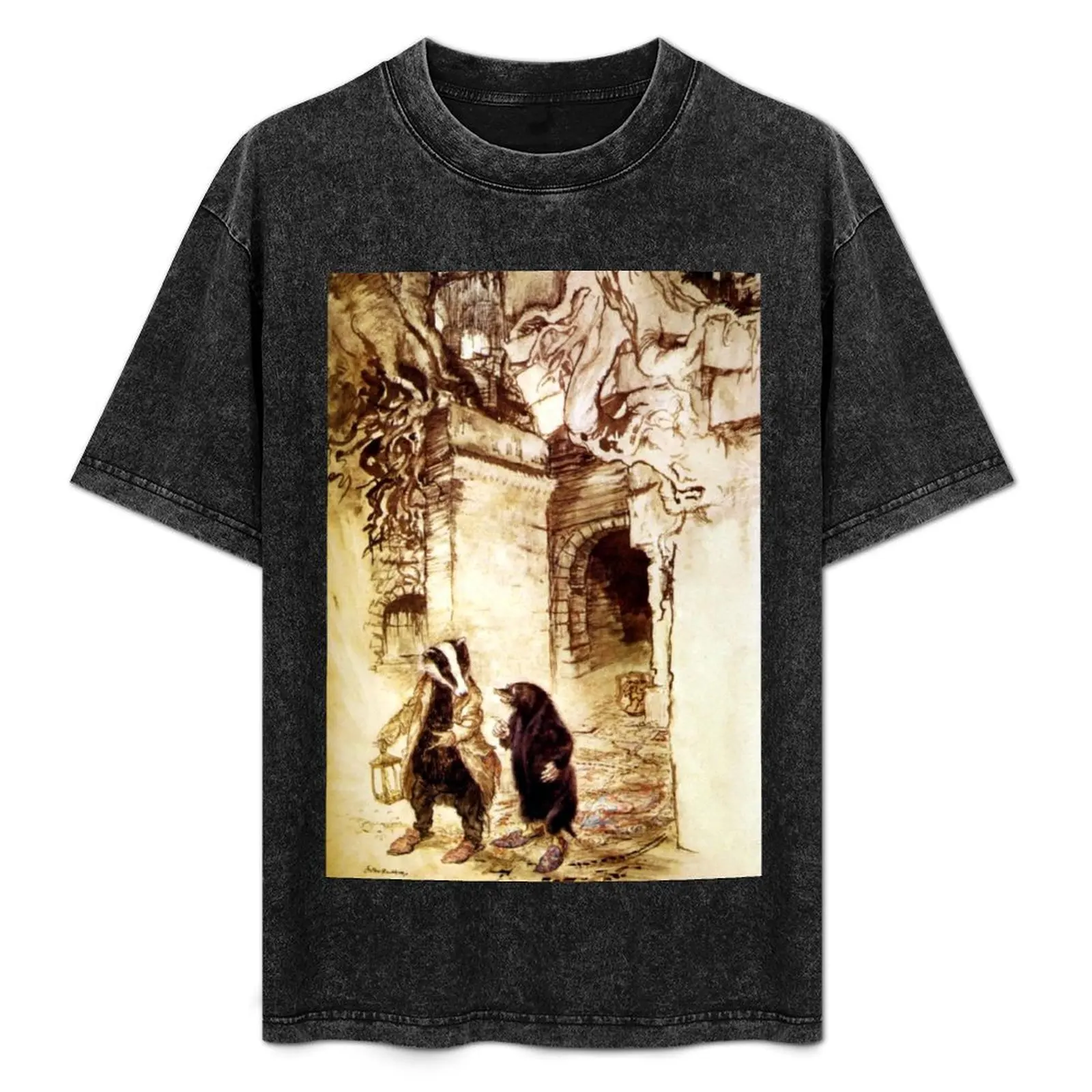 Badger and Rat in the Tunnels - The Wind in the Willows, Arthur Rackham T-Shirt Moisture Wicking Athletic T-Shirt
Badger and Rat in the Tunnels - The Wind in the Willows, Arthur Rackham T-Shirt Moisture Wicking Athletic T-Shirt